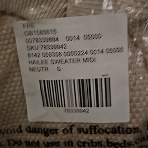 *FREE PEOPLE* Hailee Sweater Midi Dress! Sm. Sand colour (discontinued).